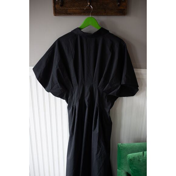 Anthropologie The Tobie Button-Front Pleated Shirt Dress by Exquise Large - Picture 4 of 5